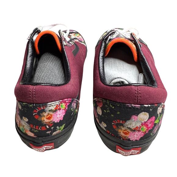 Vans Old Skool Custom Maroon and Floral Mens 13 - Picture 3 of 5